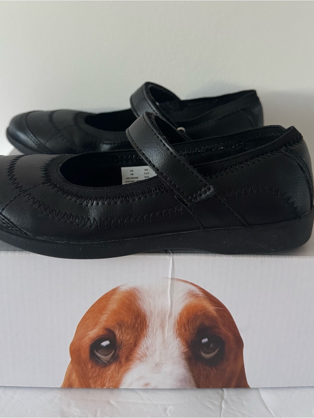 Hush Puppies Girls Black Mary Jane Strap Shoes